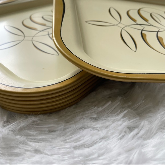 MCM Pinstripe Metal Trays (Set of 7) - Picture 3 of 7